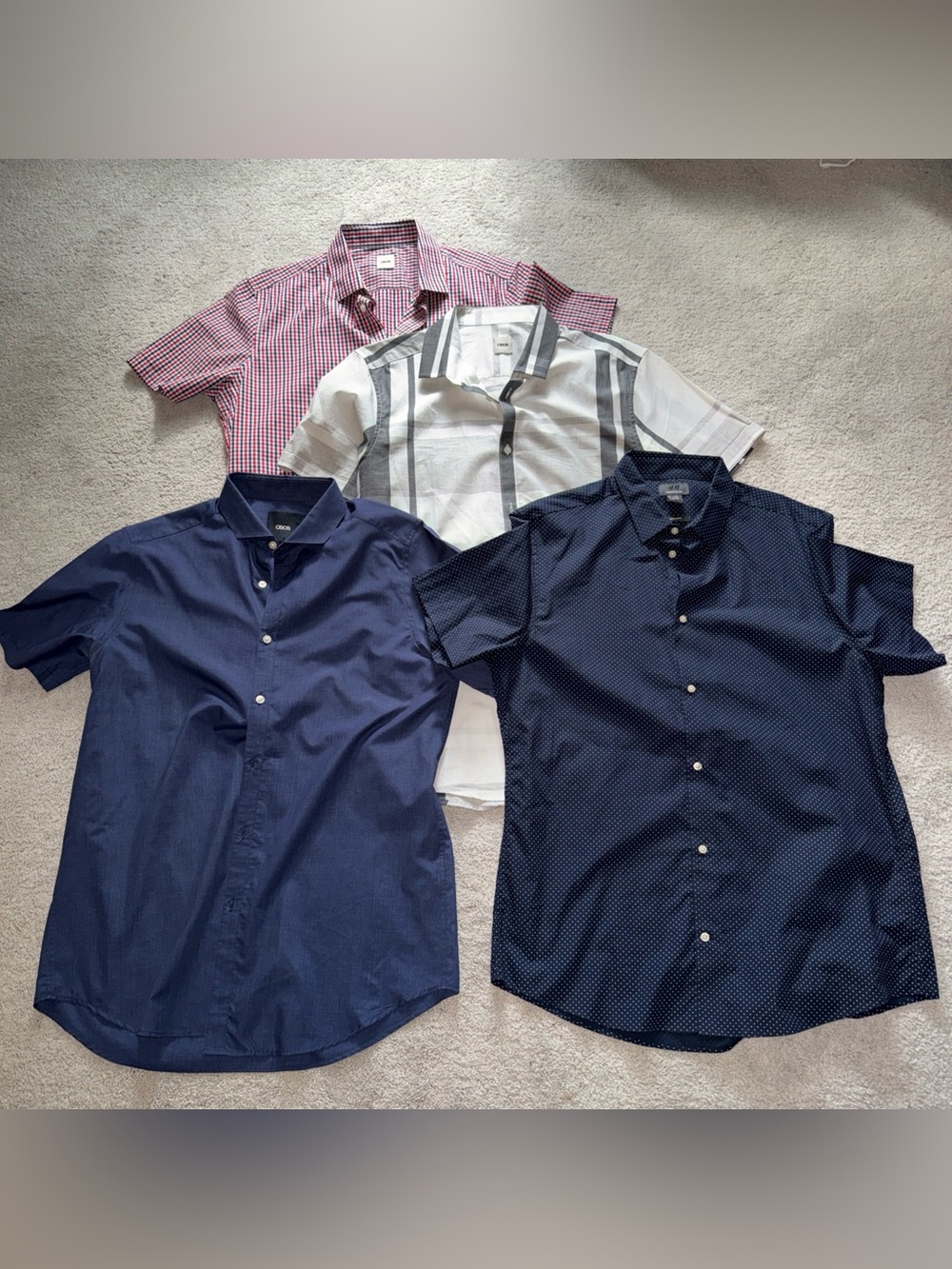 Lot of 3 ASOS, 1 H&M Button Down Shirts